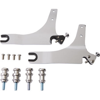 COBRA Detachable Backrest Kit - 11" - Square - Chrome - FLSB '18-'20