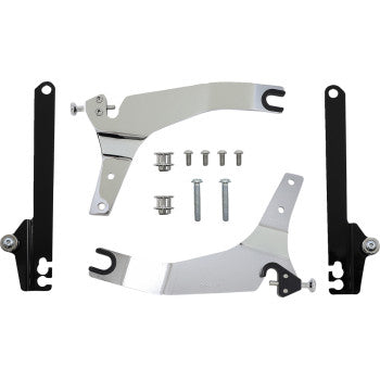 COBRA Detachable Backrest Kit - 14" - Square - Chrome - Dyna '06-'17