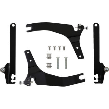 COBRA Detachable Backrest Kit - 14" - Square - Black - Dyna '06-'17