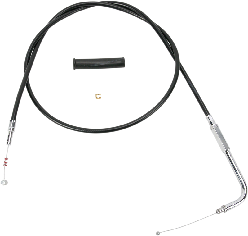 DRAG SPECIALTIES Black Vinyl Idle Cable - 56"
