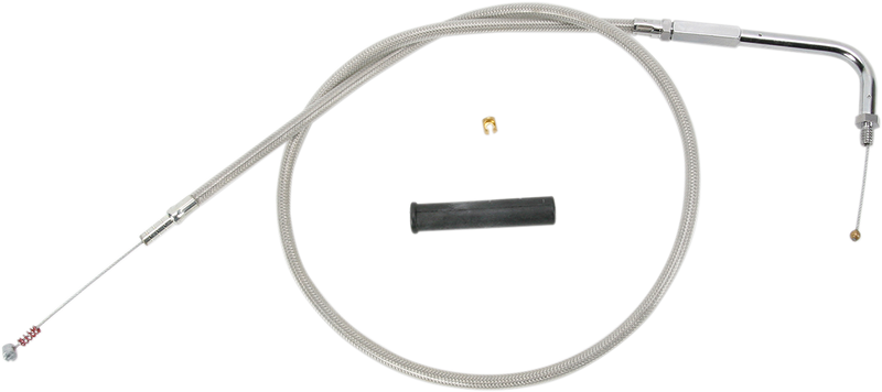 DRAG SPECIALTIES Replacement Throttle Idle Cable - Stainless Braided - 50"