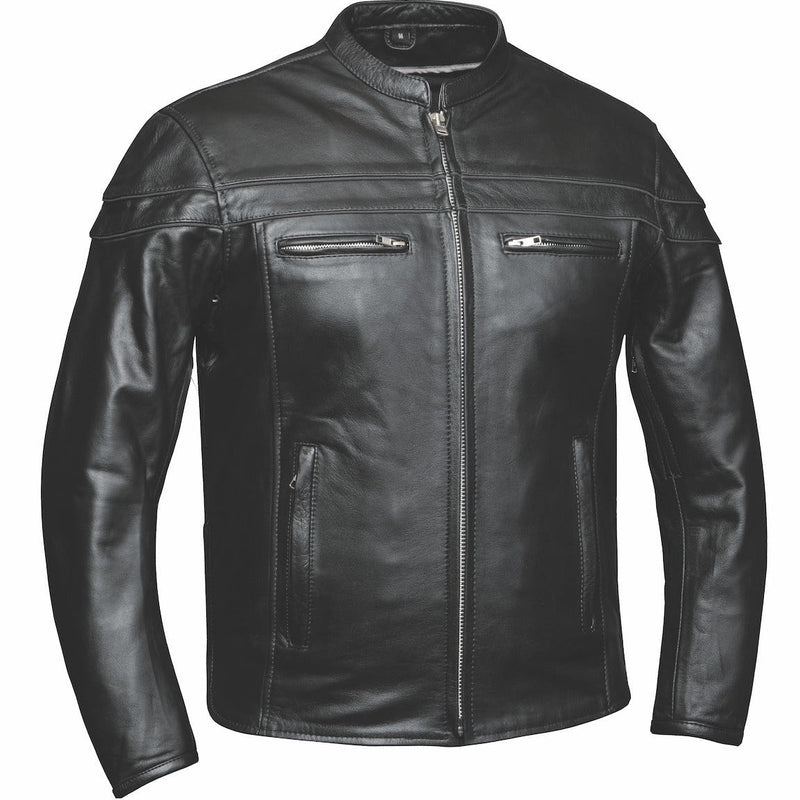 The Men's PREMIUM Leather Jacket by Unik Leather Apparel is a high-quality garment made from durable buffalo leather. 