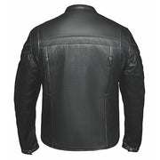 The Men's PREMIUM Leather Jacket by Unik Leather Apparel is a high-quality garment made from durable buffalo leather. 