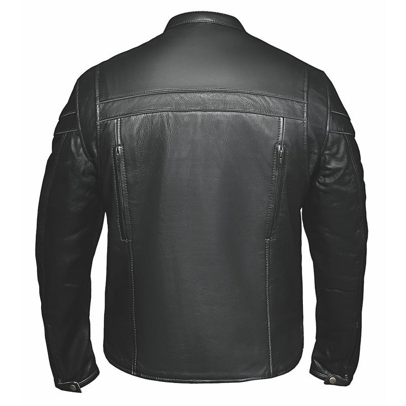 The Men's PREMIUM Leather Jacket by Unik Leather Apparel is a high-quality garment made from durable buffalo leather. 