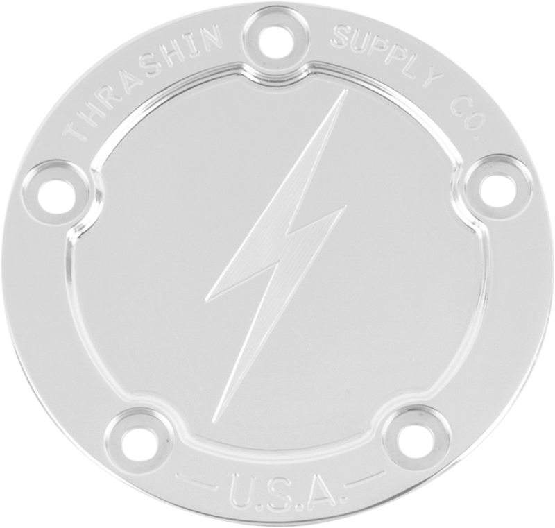 THRASHIN SUPPLY CO. Points Cover - Dished - Polished - Twin Cam TSC-3026-2
