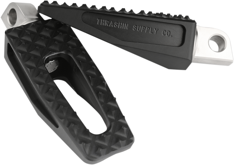 THRASHIN SUPPLY CO. Front/Rear P-54 Slim Footpegs - Black - 1.375" 1941-2019 TOURING, SOFTAIL, SPORTSTER, DYNA MODELS