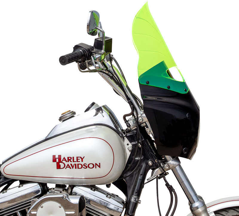 KLOCK WERKS Ice Flare® Windshield - 15" - Green Ice - Road Warrior Fairing KWW-06-0617