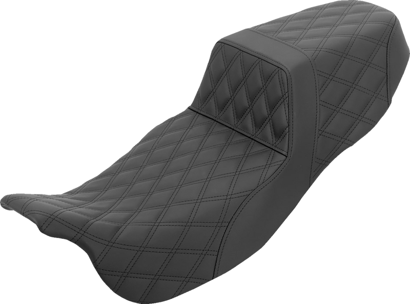 SADDLEMEN Step-Up Seat - Extended Reach - Full Lattice Stitch - FLRT/FLTRT '15-'25 815-07E-175