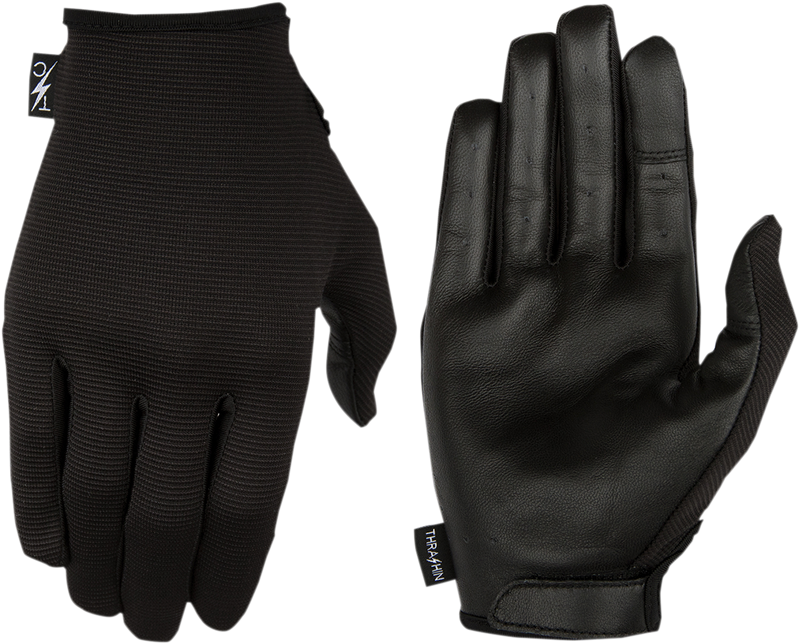 THRASHIN SUPPLY CO. Stealth Leather Palm Gloves - Black - 2XL
