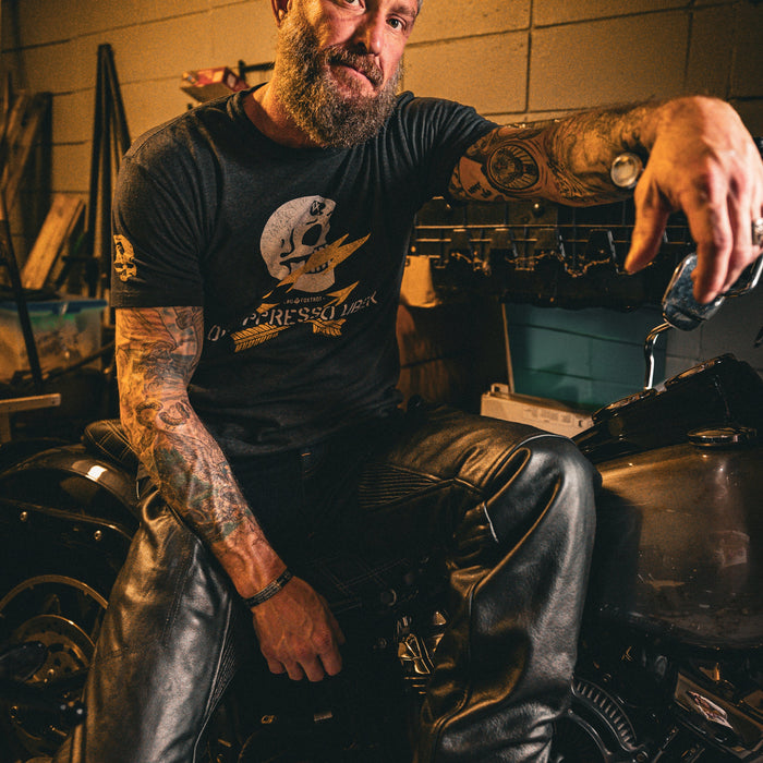 Unik Premium leather chaps designed for durability and style. With reinforced stitching, silver hardware, and an adjustable fit, these chaps are ideal for bikers