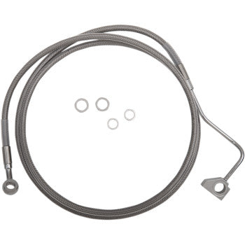 DRAG SPECIALTIES Extended Length Stainless Steel Brake Line Kit - +6" - ABS - FLH '14-'22