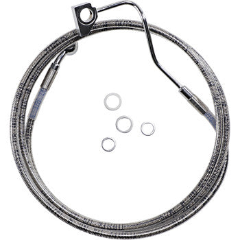DRAG SPECIALTIES Extended Length Stainless Steel Brake Line Kit - +6" - ABS - FLH '14-'22