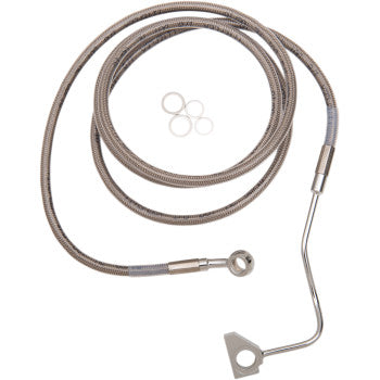 DRAG SPECIALTIES Extended Length Stainless Steel Brake Line Kit - +8" - ABS - FLH '14-'22