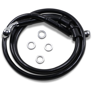 DRAG SPECIALTIES Extended Length Brake Line - Front - +8" - Black - XL '14-'19