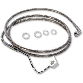 DRAG SPECIALTIES Extended Length Stainless Steel Brake Line Kit - Front - +4" - FLT '15-'22