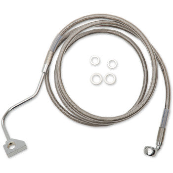 DRAG SPECIALTIES Extended Length Stainless Steel Brake Line Kit - Front - +6" - FLT '15-'22