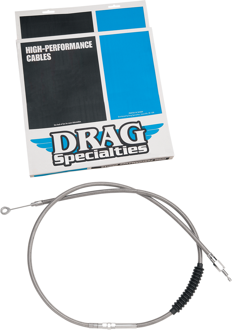 DRAG SPECIALTIES High-Efficiency Braided Stainless Steel Clutch Cable - 62-11/16"