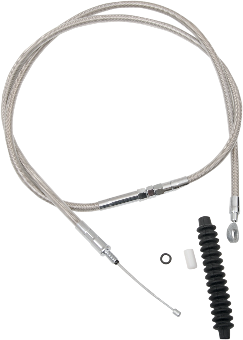 DRAG SPECIALTIES High-Efficiency Braided Stainless Steel Clutch Cable - 66-11/16" - FL/FX '06-'17