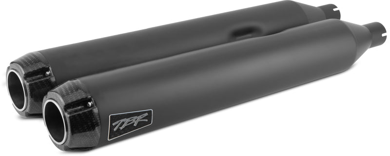 TBR Comp S Slip On Tc Black W/Cf End Cap - '95-'16 TOURING