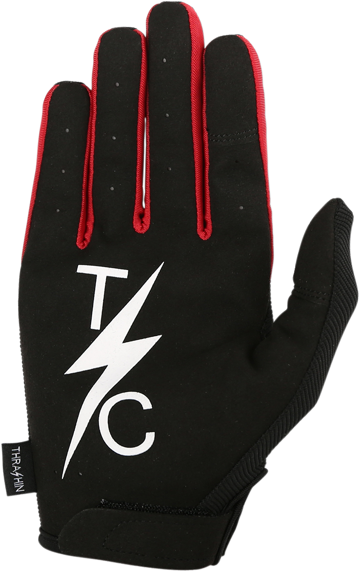 THRASHIN SUPPLY CO. Stealth Gloves - Black/Red - 2XL