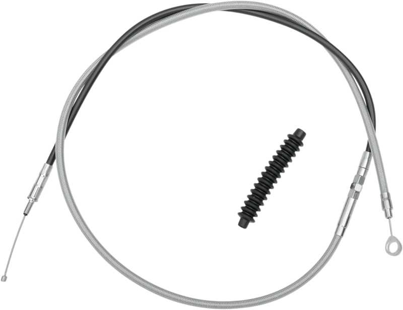 DRAG SPECIALTIES High-Efficiency Braided Stainless Steel Clutch Cable - 70-15/16" - FLH/FLT '08-'16