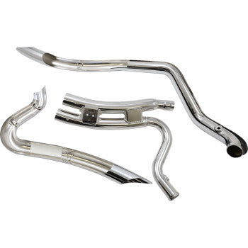 COBRA Speedster Swept Short Exhaust System - Chrome - '14-'20 XL