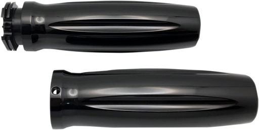 PRO-ONE PERF.MFG. Black Billet Grips - Contour 501310B