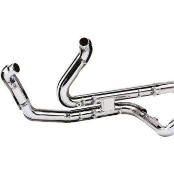 COBRA Powerport Dual Headpipes with Dual Bungs - Chrome - FLH / FLT '10-'16