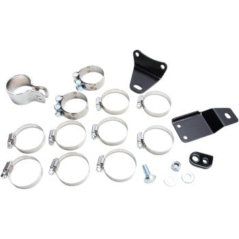 COBRA Powerport Dual Headpipes with Dual Bungs - Black - FLH / FLT '10-'16