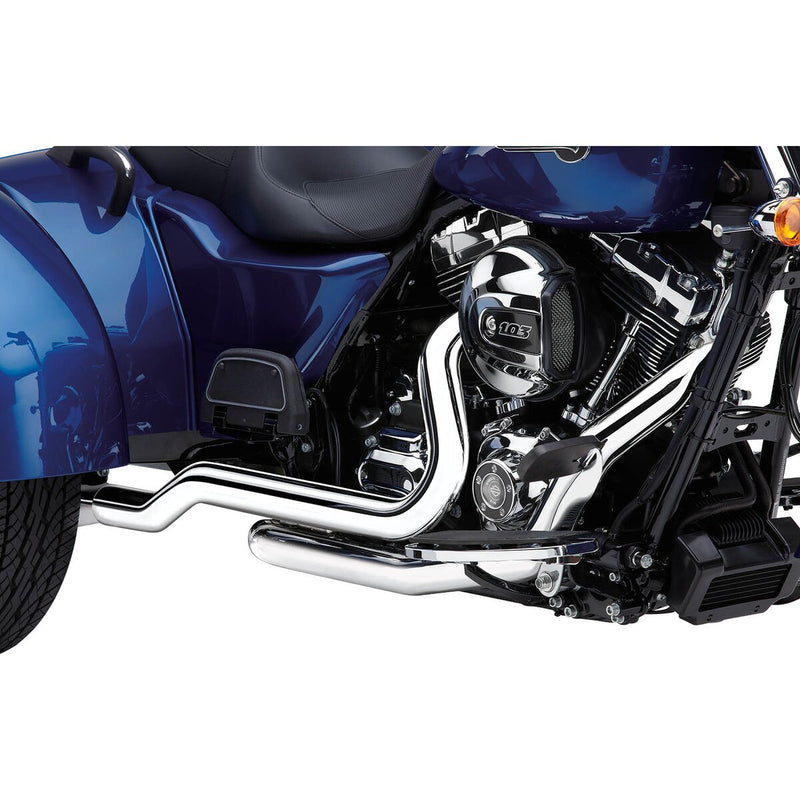 COBRA Powerport Dual Headpipes - Chrome - Trike 10-'16