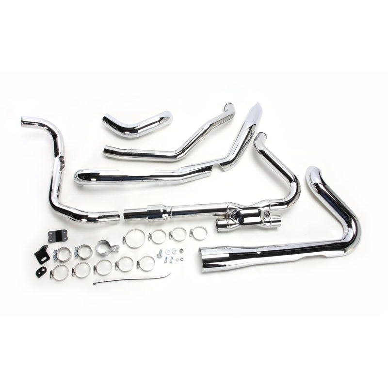 COBRA Pro Chamber Headpipes - Dual Bungs - Chrome - FLH / FLT '17-'23
