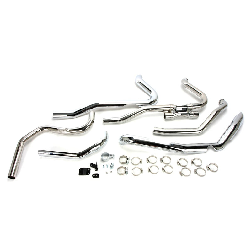 COBRA Powerport Dual Headpipes - Chrome - Trike '17-'25