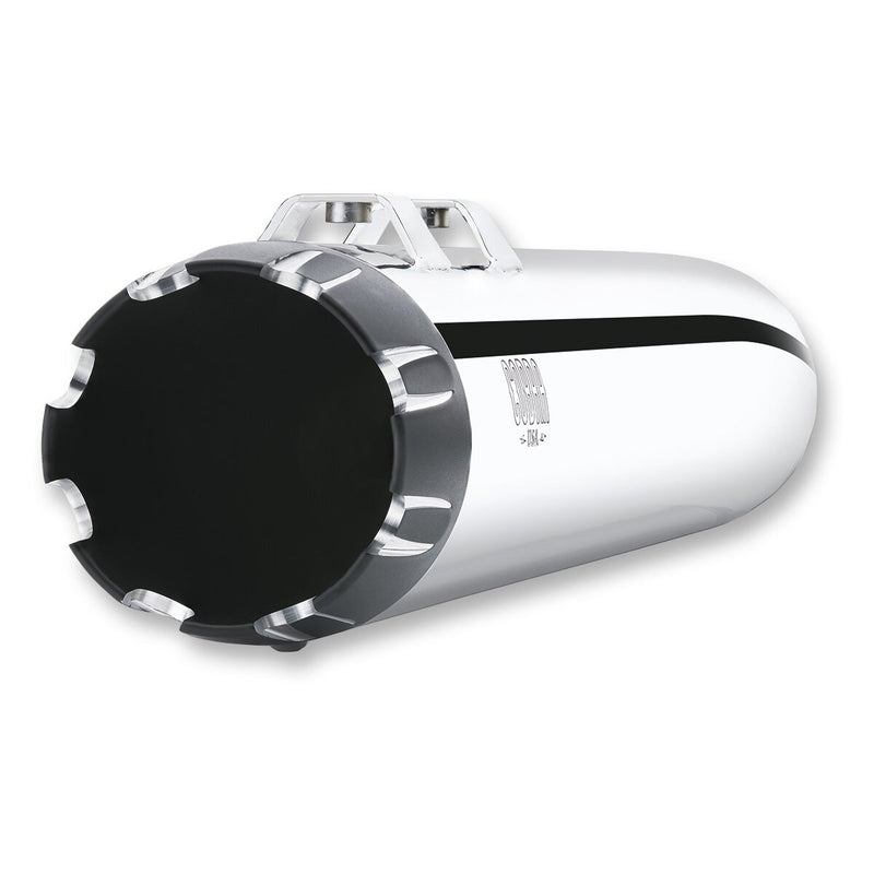 COBRA 4" Neighbor Hater Dual Cut Slip-On Mufflers - Chrome - Touring '95-'16