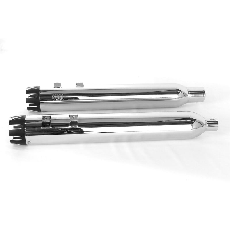 COBRA 4" Neighbor Hater Dual Cut Slip-On Mufflers - Chrome - Touring '95-'16