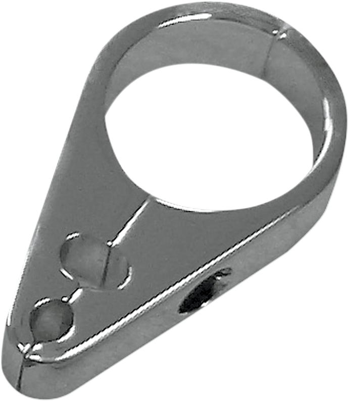DRAG SPECIALTIES Billet Aluminum Throttle/Idle/Brake Cable Clamp - Chrome - 1-1/4" Round Tube