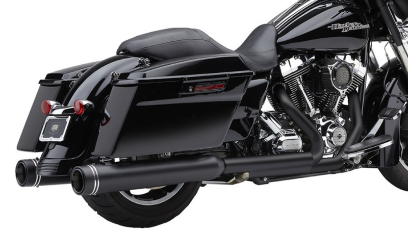 COBRA 4-1/2" Neighbor Haters® Series Mufflers - Straight-Cut - Black - FLH / FLT '95-'16