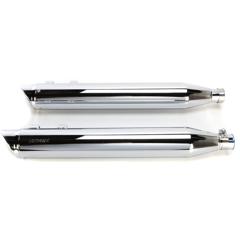 COBRA 3-3/4" Slip-On Mufflers - Slash-Cut - Chrome - Trike '09-'25
