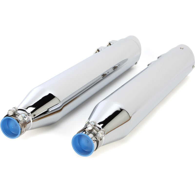 COBRA 3-3/4" Slip-On Mufflers - Slash-Cut - Chrome - Trike '09-'25