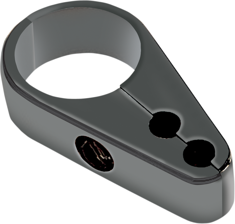 DRAG SPECIALTIES Die-Cast Dual Throttle Cable Clamp - Black - 1-1/4" Round Tube