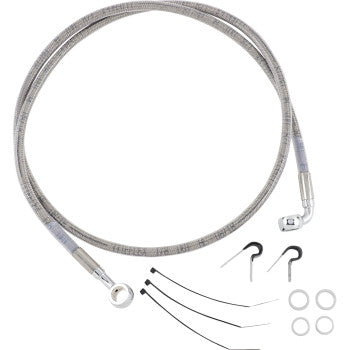 DRAG SPECIALTIES Brake Line - Front (Upper) - Stainless Steel