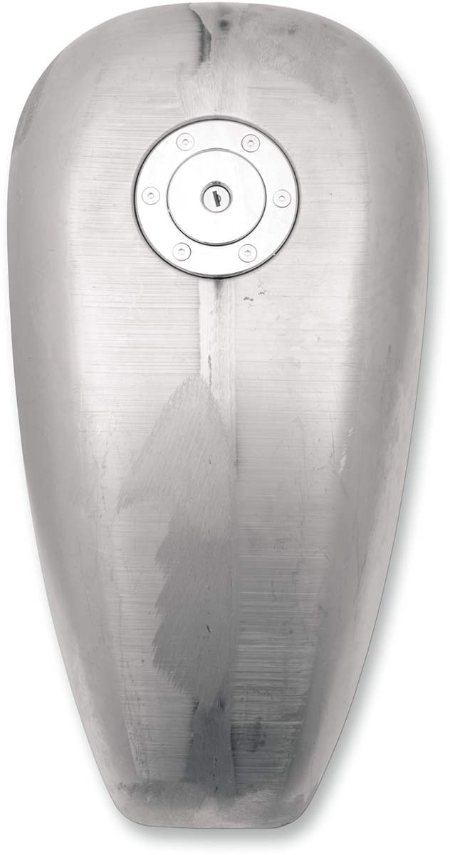 DRAG SPECIALTIES 3.3 Gallon Carburetor Gas Tank with Chrome Aero-Style Gas Cap - Raw - Sportster