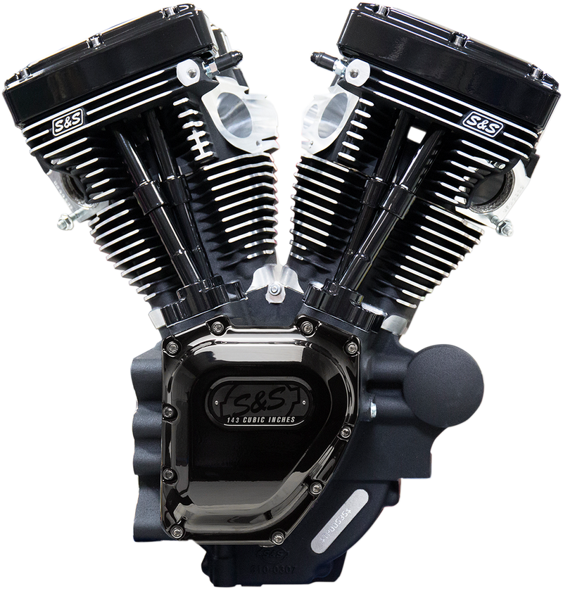 S&S CYCLE T143 Long Block Engine - Black - Dyna
