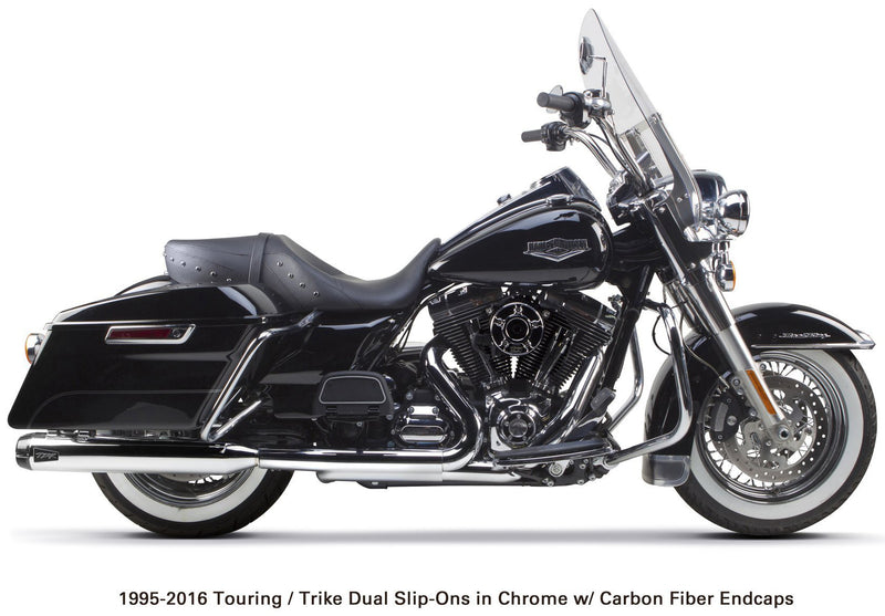 TBR Comp S Slip On Tc Chrome W/Cf End Cap - '95-'16 TOURING