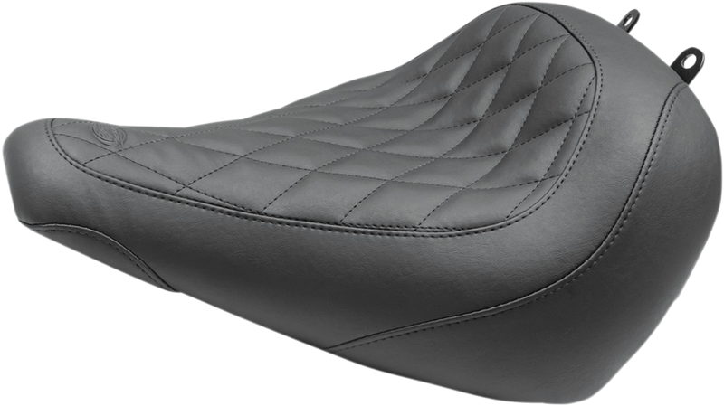 MUSTANG Wide Tripper™ Solo Seat - Diamond Stitch - Black - Softail '18-'21