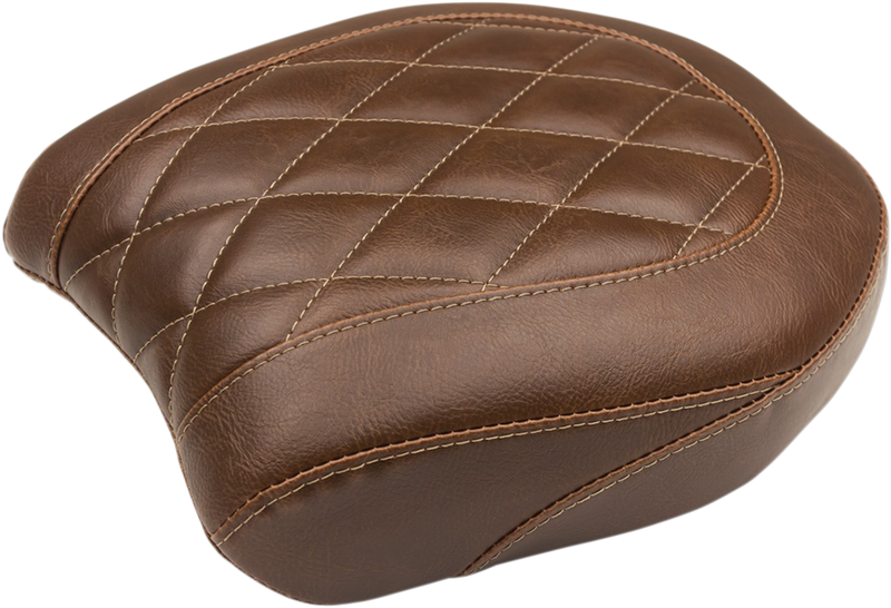 MUSTANG Wide Tripper™ Forward Rear Seat - Diamond - Brown - Fat Bob '14-'17
