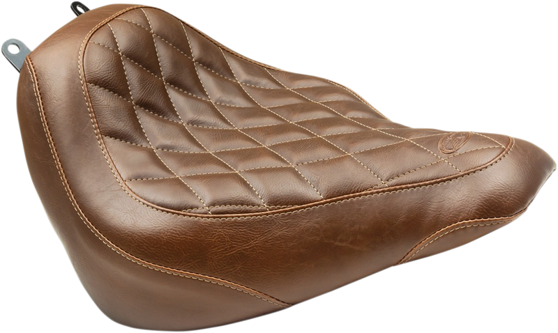 MUSTANG Wide Tripper™ Solo Seat - Diamond - Brown - Softail '18-'21