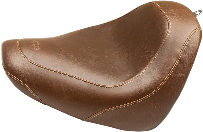 MUSTANG Wide Tripper™ Solo Seat - Smooth - Brown - Softail '18-'21