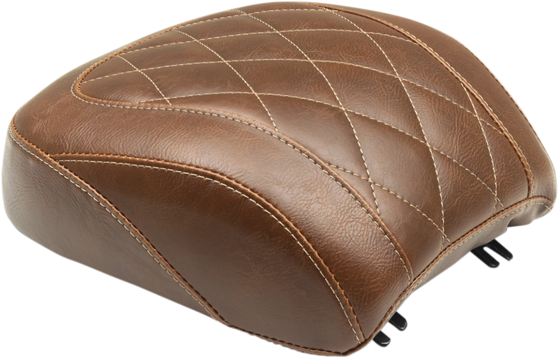 MUSTANG Wide Tripper™ Rear Seat - Diamond - Brown - Fat Boy '18-'21