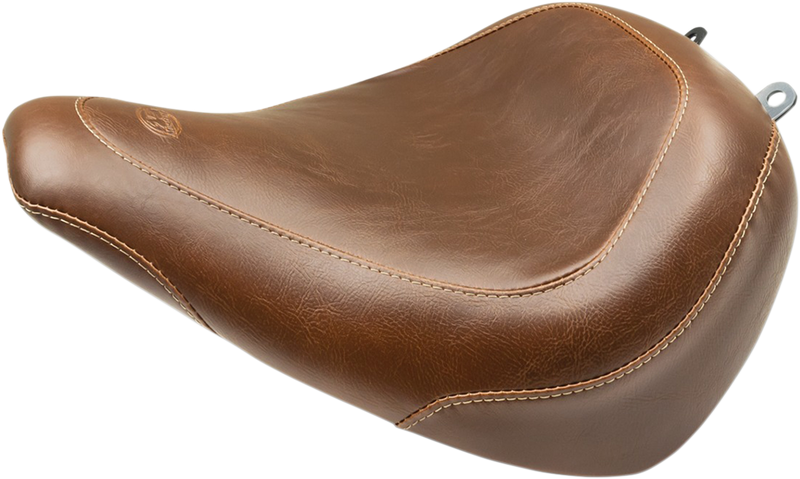 MUSTANG Wide Tripper™ Solo Seat - Smooth - Brown - Softail '18-'20