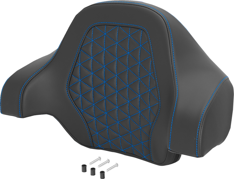 SADDLEMEN Deluxe Tour Pack Sissy Bar Pad - Tri Gripper - Blue 071021101